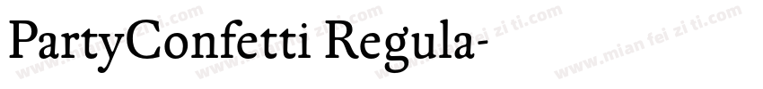 PartyConfetti Regula字体转换
